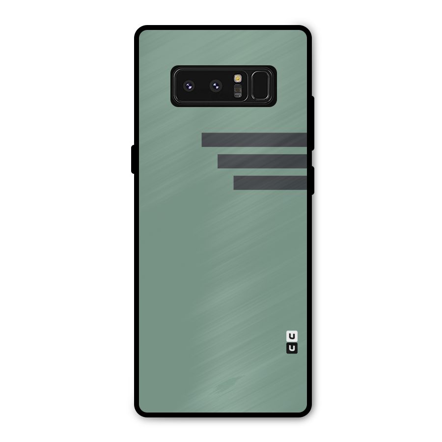 Solid Sports Stripe Metal Back Case for Galaxy Note 8