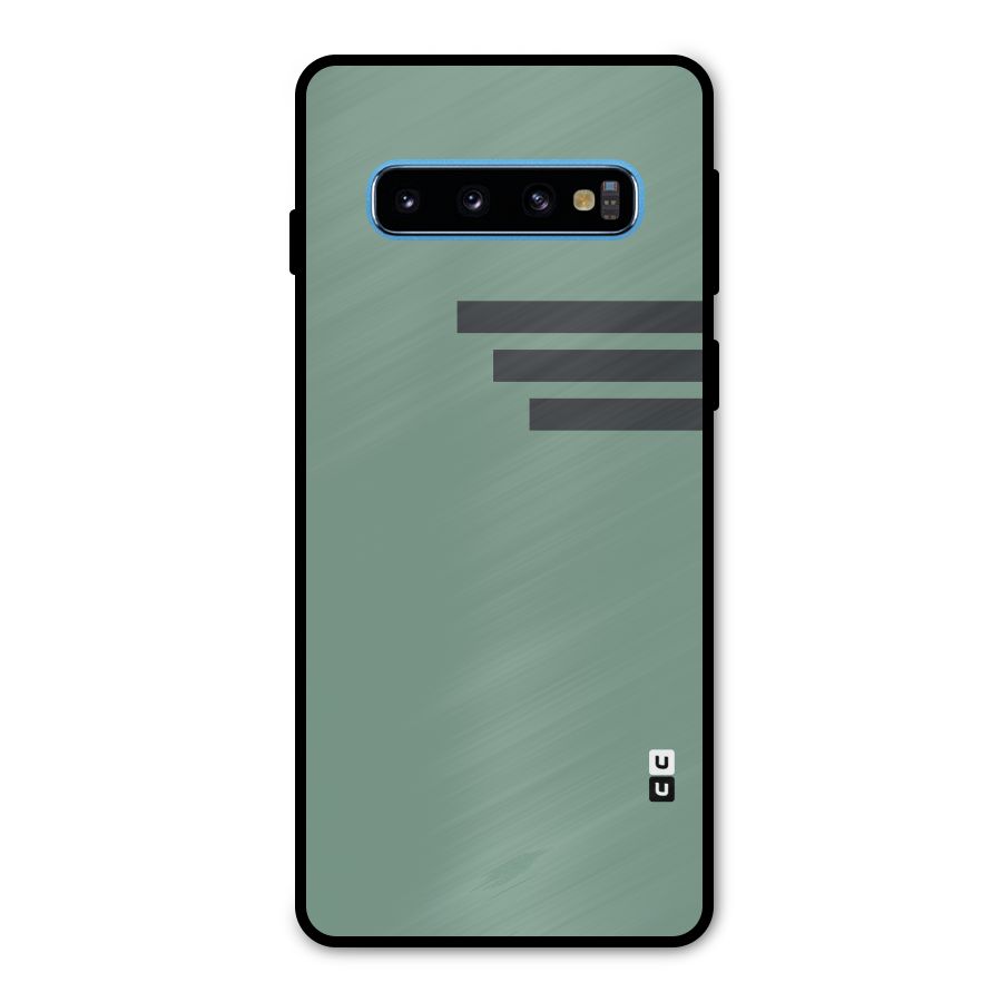 Solid Sports Stripe Metal Back Case for Galaxy S10