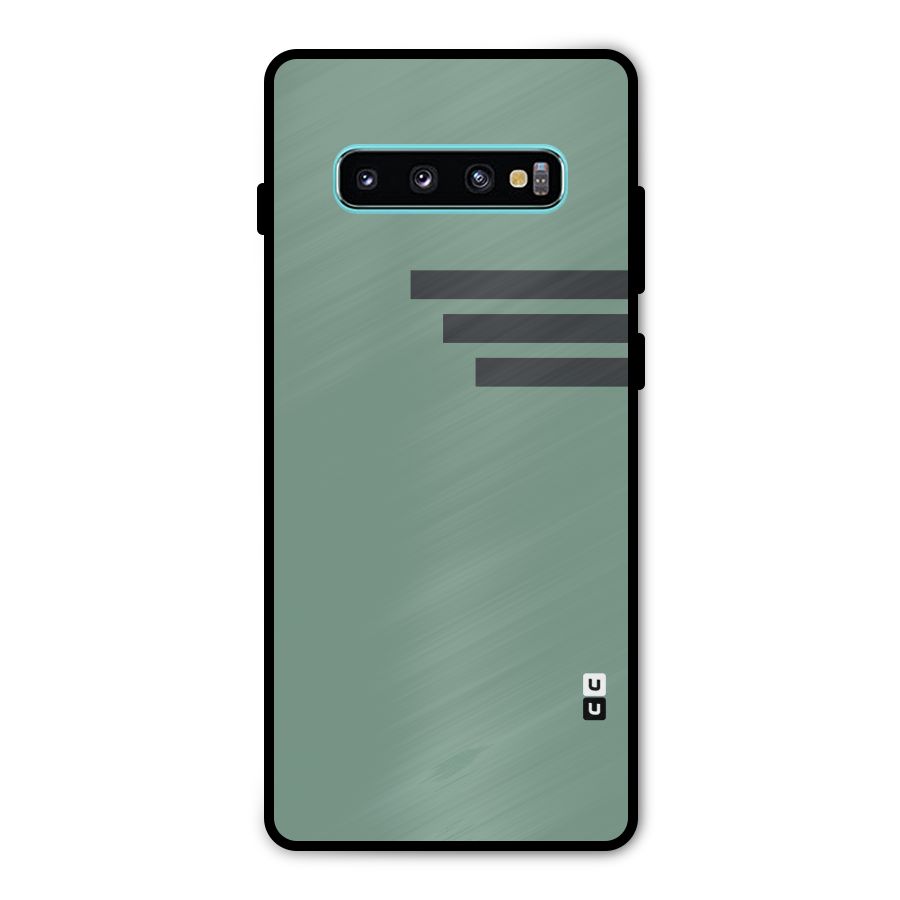 Solid Sports Stripe Metal Back Case for Galaxy S10 Plus