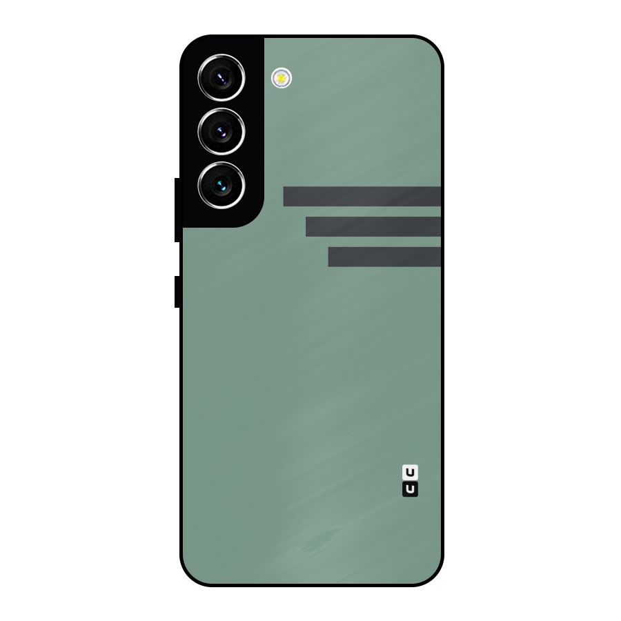 Solid Sports Stripe Metal Back Case for Galaxy S22 5G