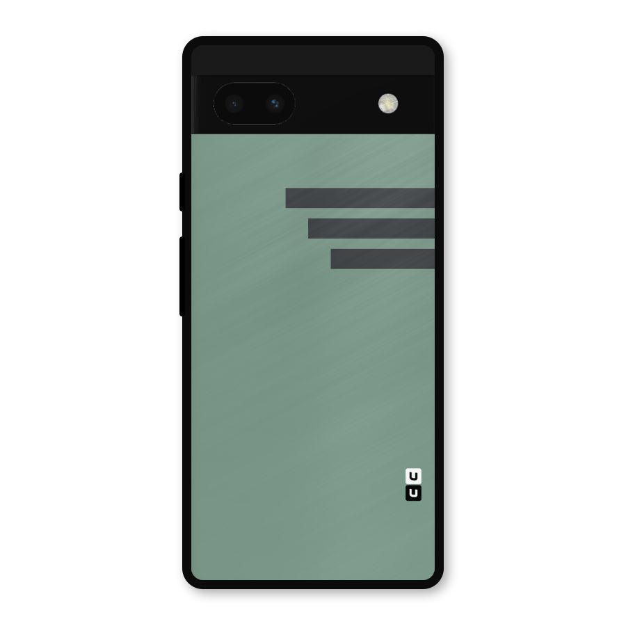 Solid Sports Stripe Metal Back Case for Google Pixel 6a