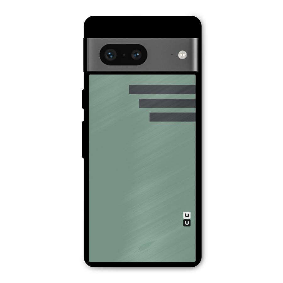 Solid Sports Stripe Metal Back Case for Google Pixel 7