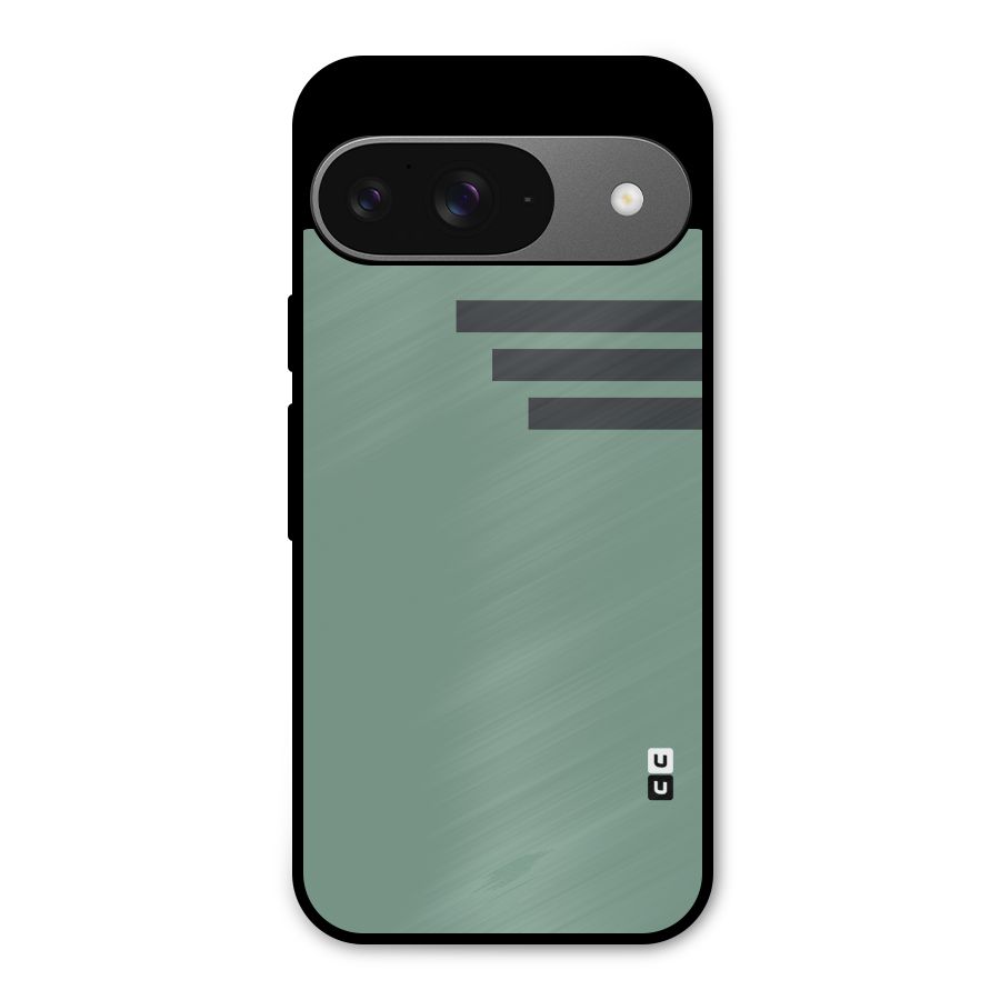 Solid Sports Stripe Metal Back Case for Google Pixel 9