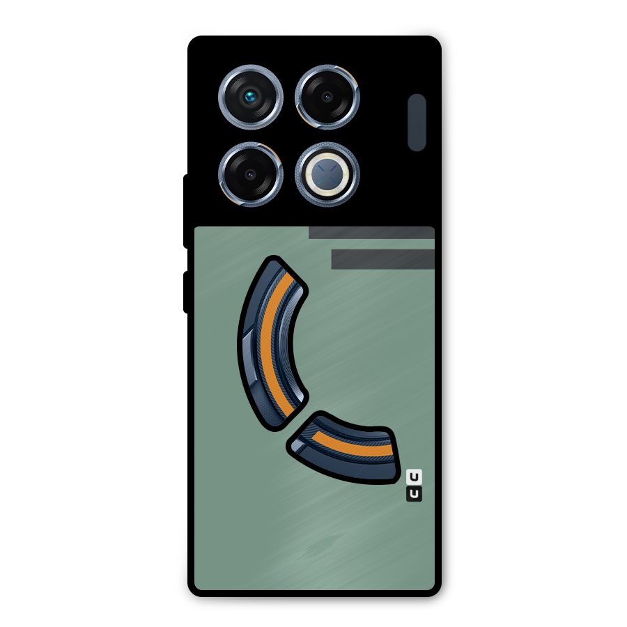 Solid Sports Stripe Metal Back Case for Infinix GT 20 Pro