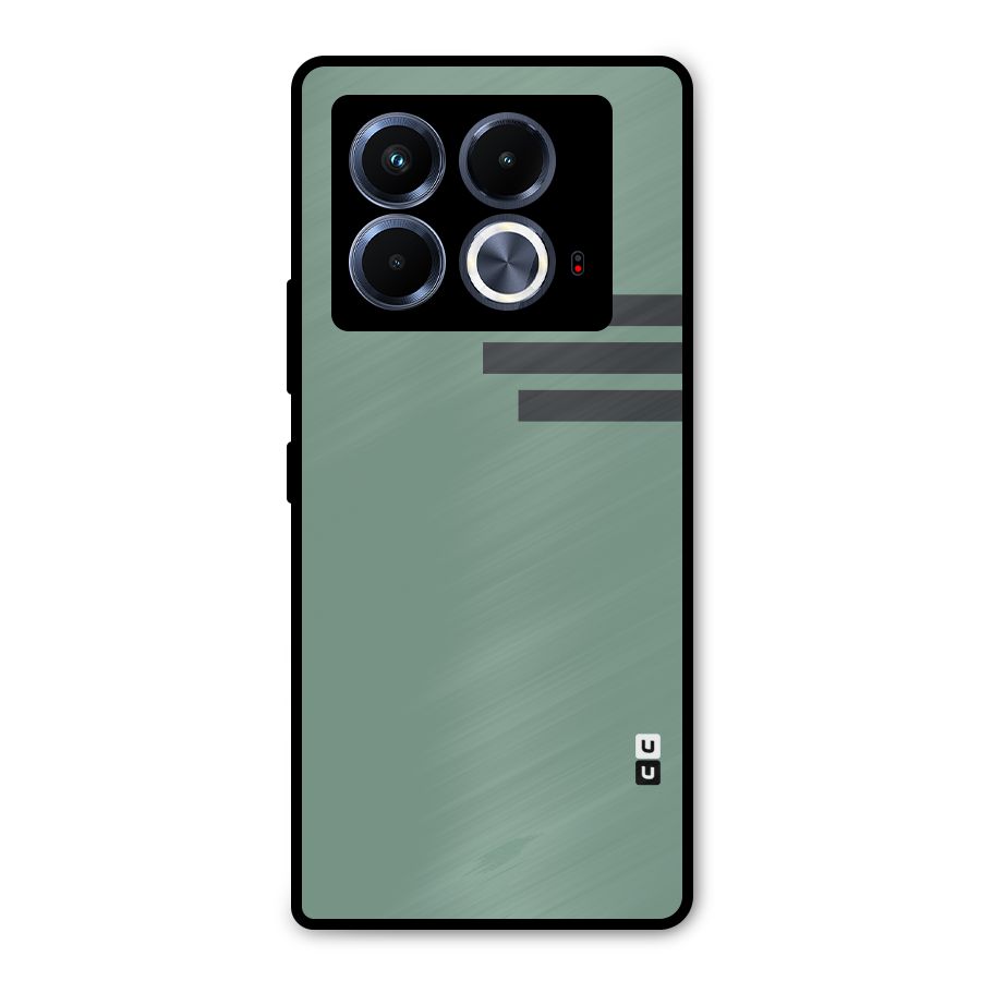 Solid Sports Stripe Metal Back Case for Infinix Note 40 5G