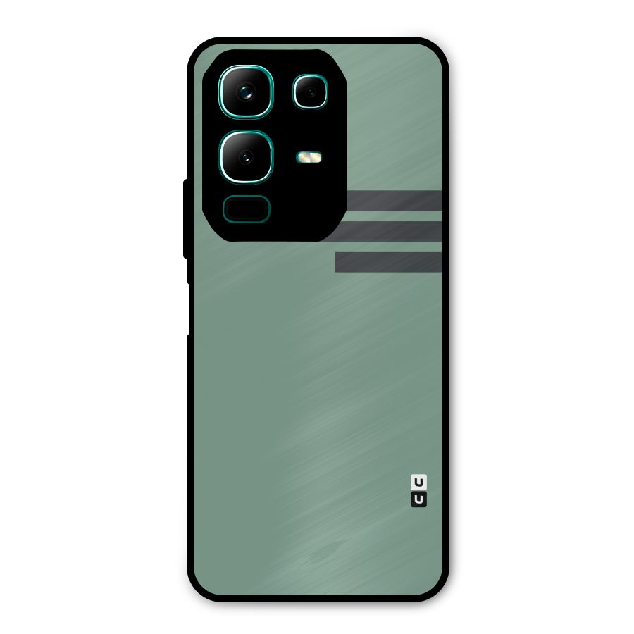 Solid Sports Stripe Metal Back Case for Infinix Note 50x