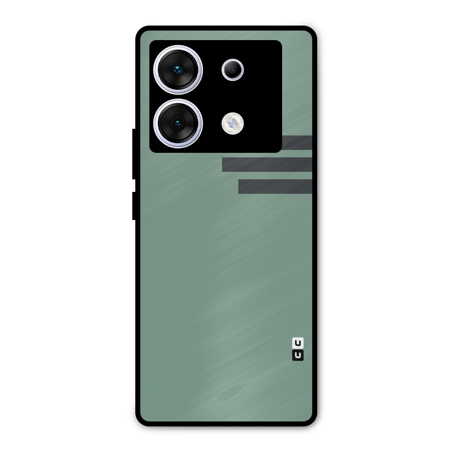 Solid Sports Stripe Metal Back Case for Infinix Zero 30 5G