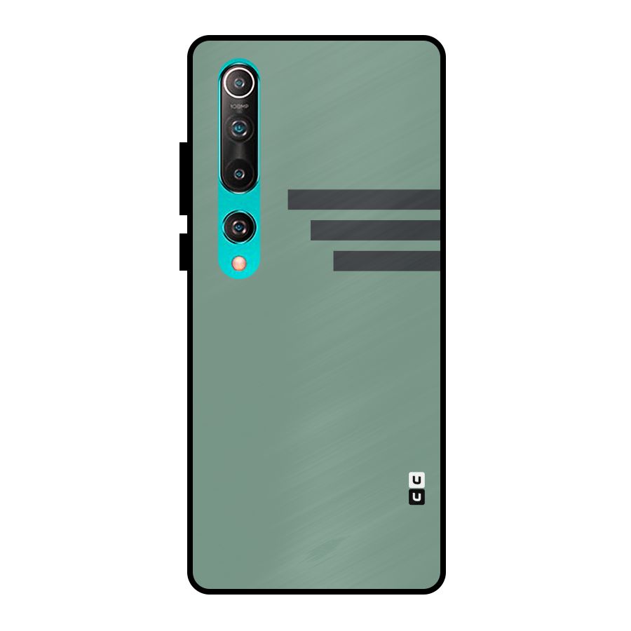 Solid Sports Stripe Metal Back Case for Mi 10