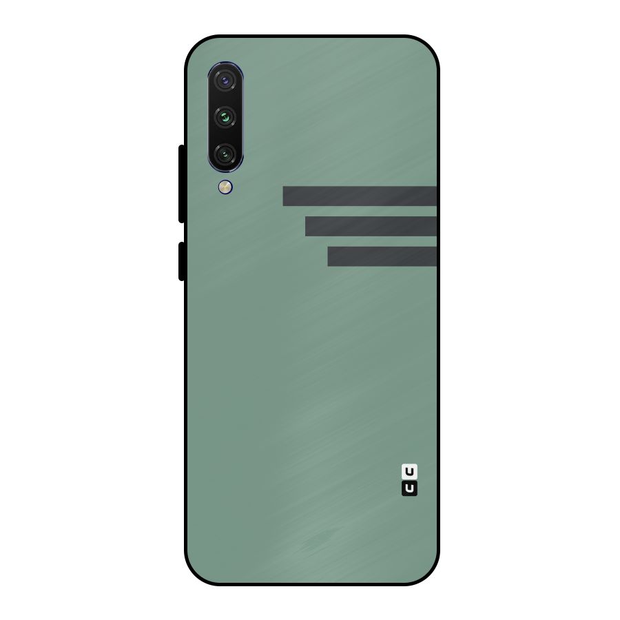 Solid Sports Stripe Metal Back Case for Mi A3