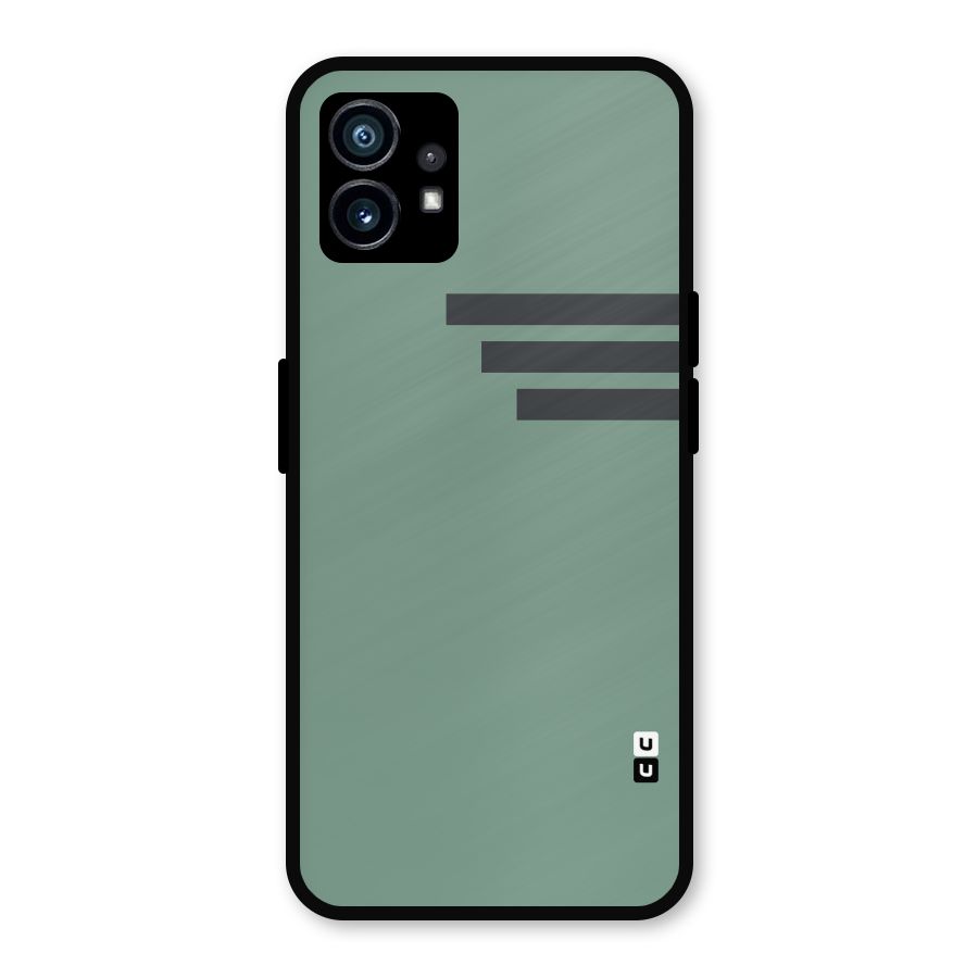Solid Sports Stripe Metal Back Case for Nothing Phone 1