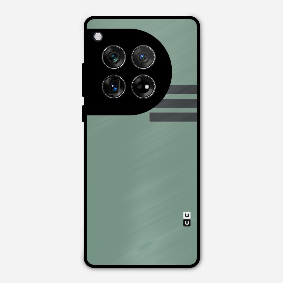 Solid Sports Stripe Metal Back Case for OnePlus 12