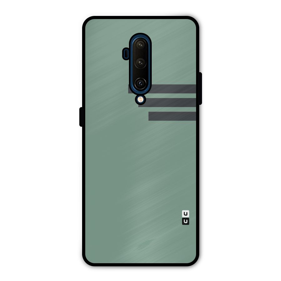 Solid Sports Stripe Metal Back Case for OnePlus 7T Pro