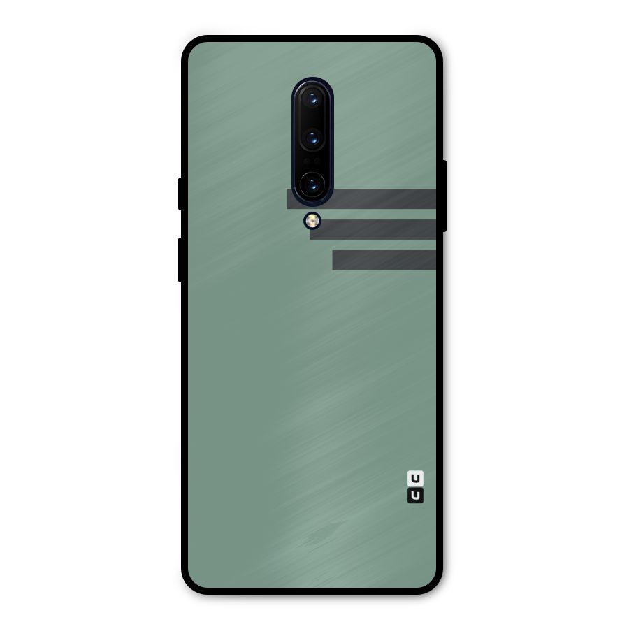 Solid Sports Stripe Metal Back Case for OnePlus 7 Pro