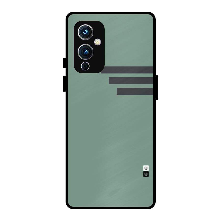 Solid Sports Stripe Metal Back Case for OnePlus 9
