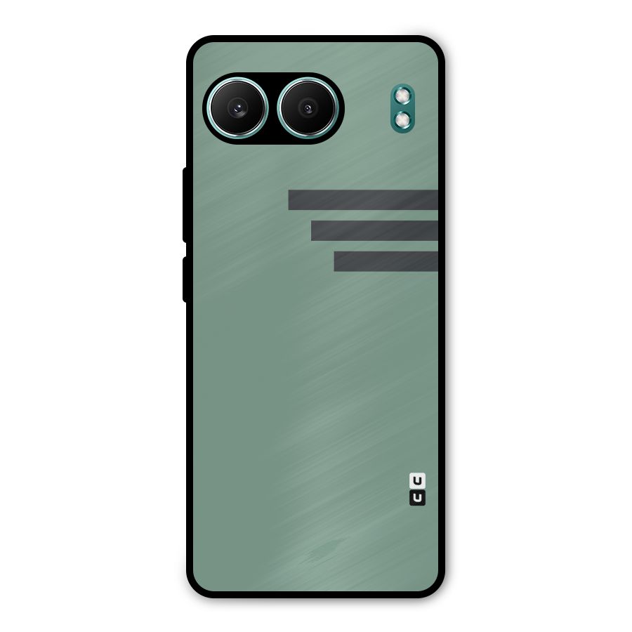 Solid Sports Stripe Metal Back Case for OnePlus Nord 4