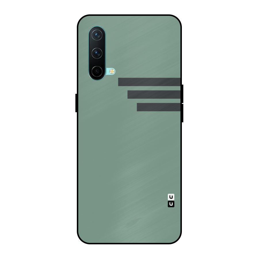Solid Sports Stripe Metal Back Case for OnePlus Nord CE 5G