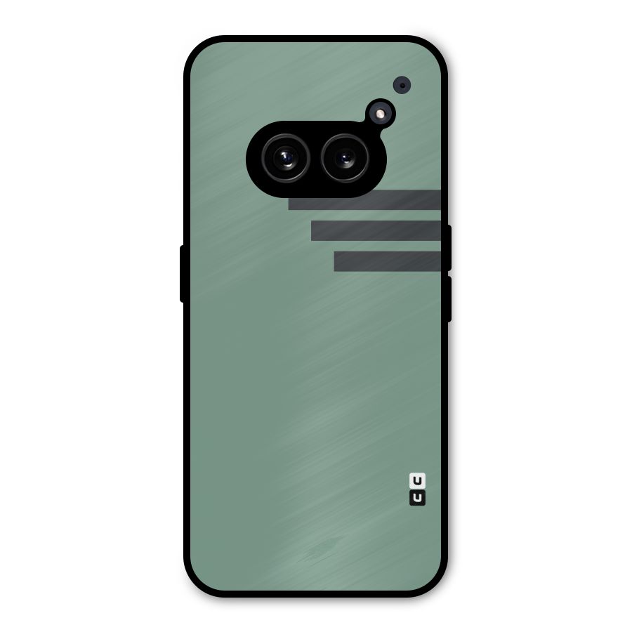 Solid Sports Stripe Metal Back Case for Nothing Phone 2a