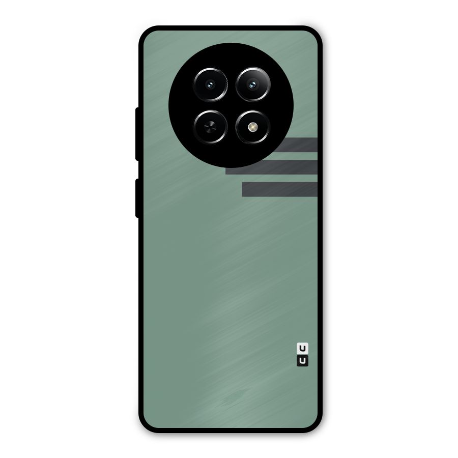 Solid Sports Stripe Metal Back Case for Realme 12 5G