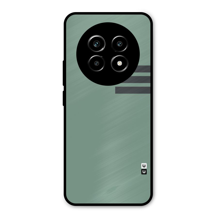 Solid Sports Stripe Metal Back Case for Realme 13 Pro