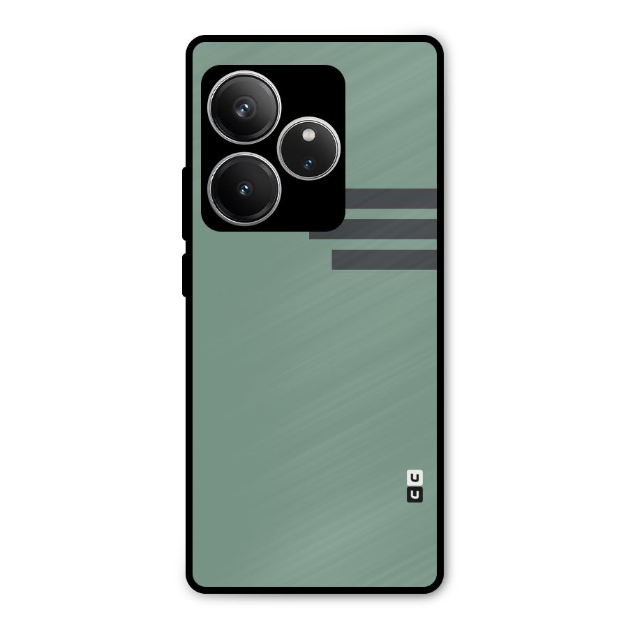Solid Sports Stripe Metal Back Case for Realme GT 6