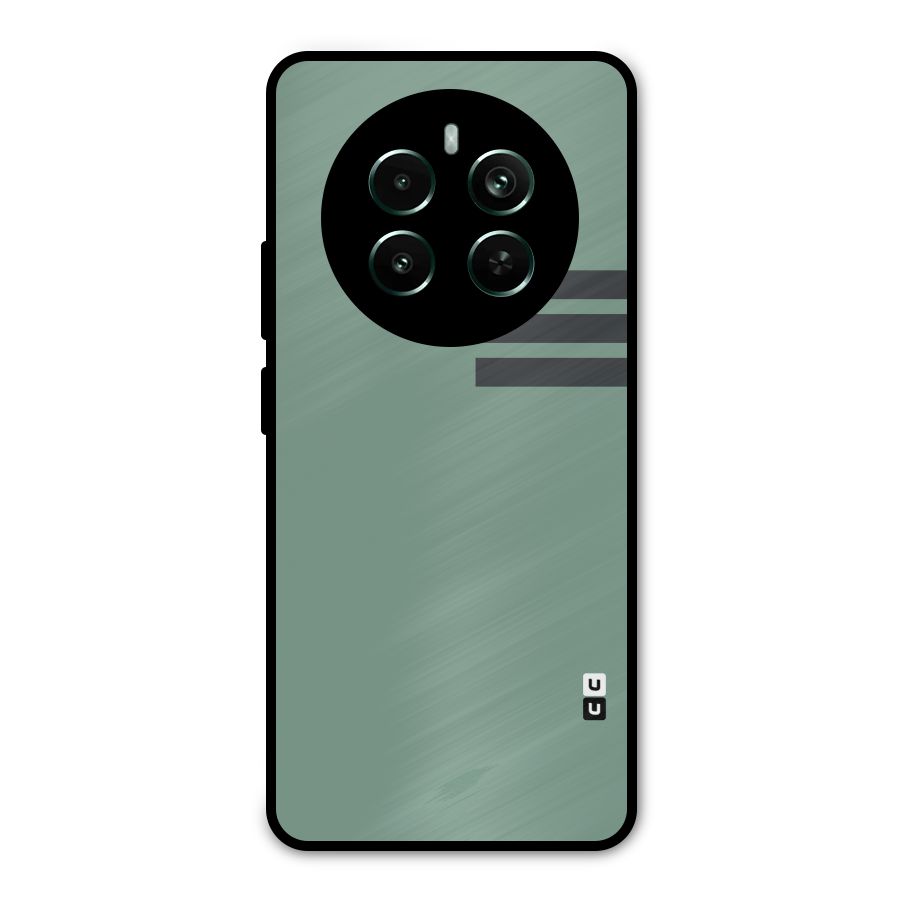 Solid Sports Stripe Metal Back Case for Realme Narzo 70 Pro