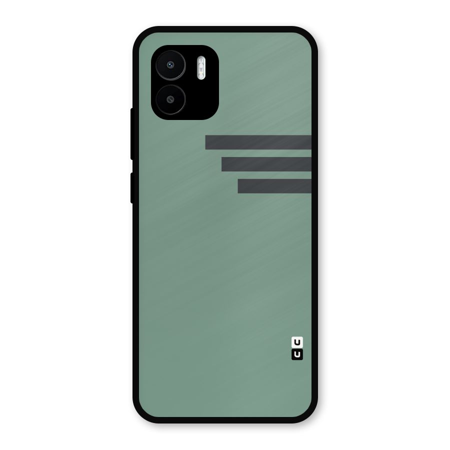 Solid Sports Stripe Metal Back Case for Redmi A1