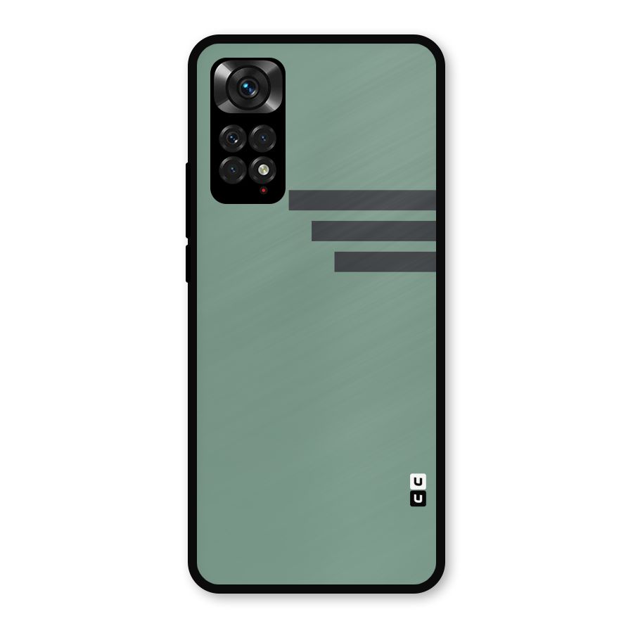 Solid Sports Stripe Metal Back Case for Redmi Note 11s