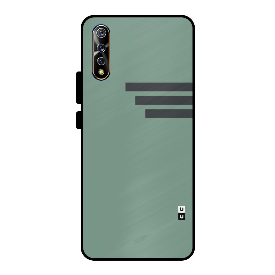 Solid Sports Stripe Metal Back Case for Vivo S1
