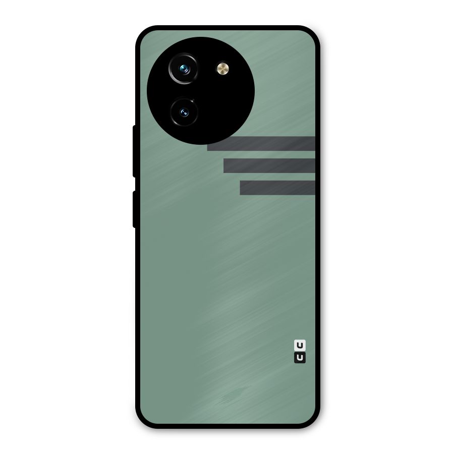 Solid Sports Stripe Metal Back Case for Vivo T3x