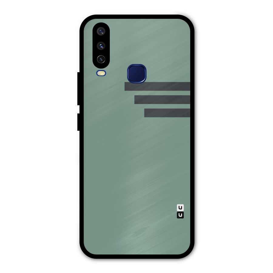 Solid Sports Stripe Metal Back Case for Vivo V17