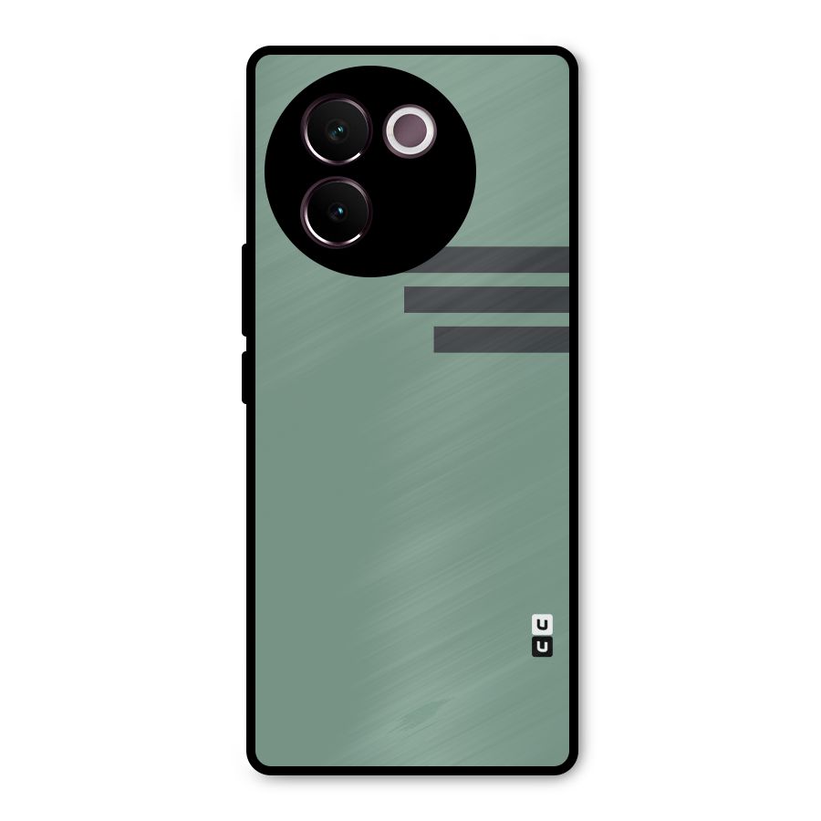 Solid Sports Stripe Metal Back Case for Vivo V30e