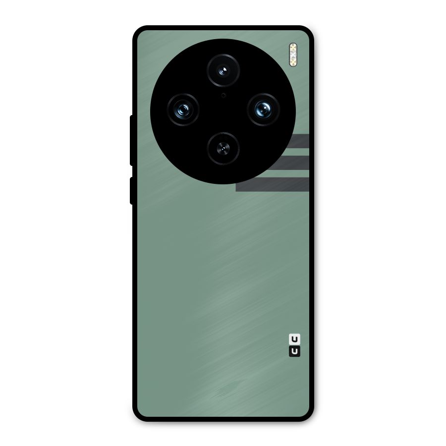 Solid Sports Stripe Metal Back Case for Vivo X100 Pro