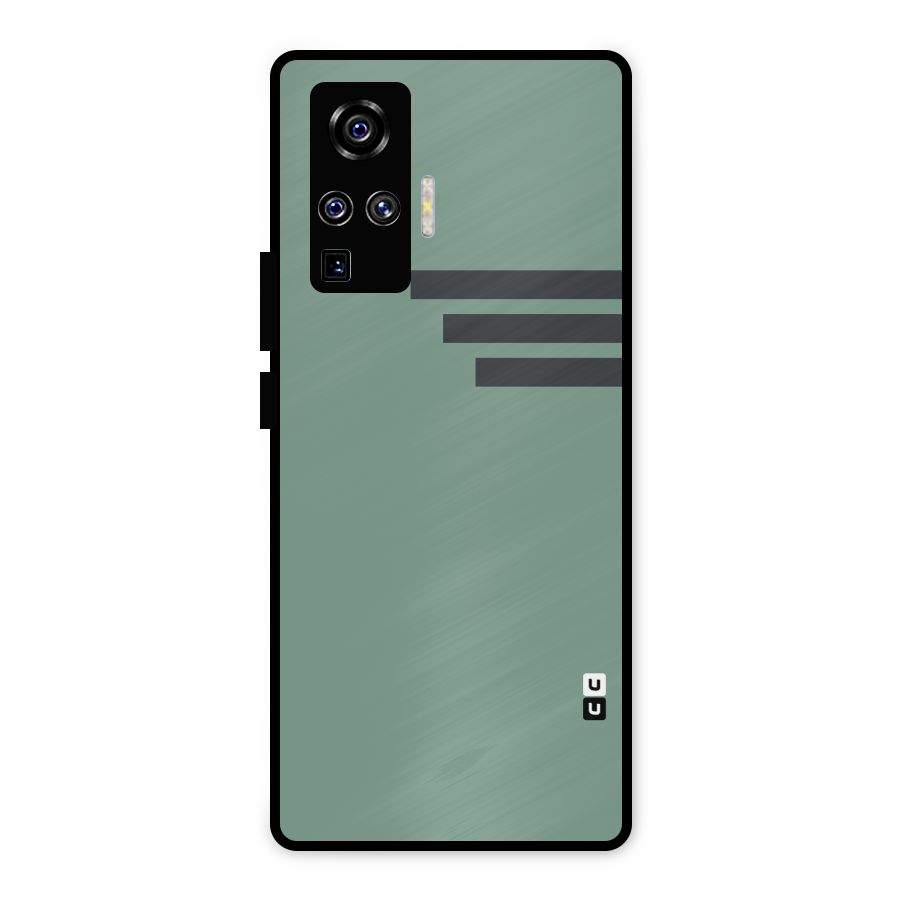 Solid Sports Stripe Metal Back Case for Vivo X50 Pro