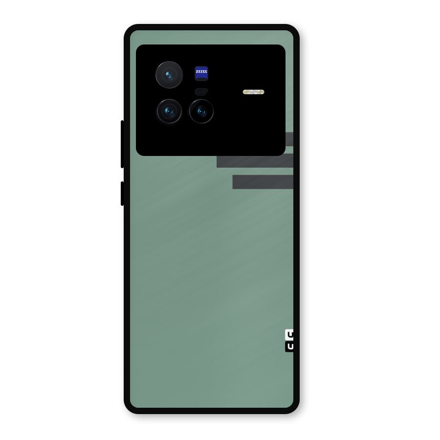 Solid Sports Stripe Metal Back Case for Vivo X80