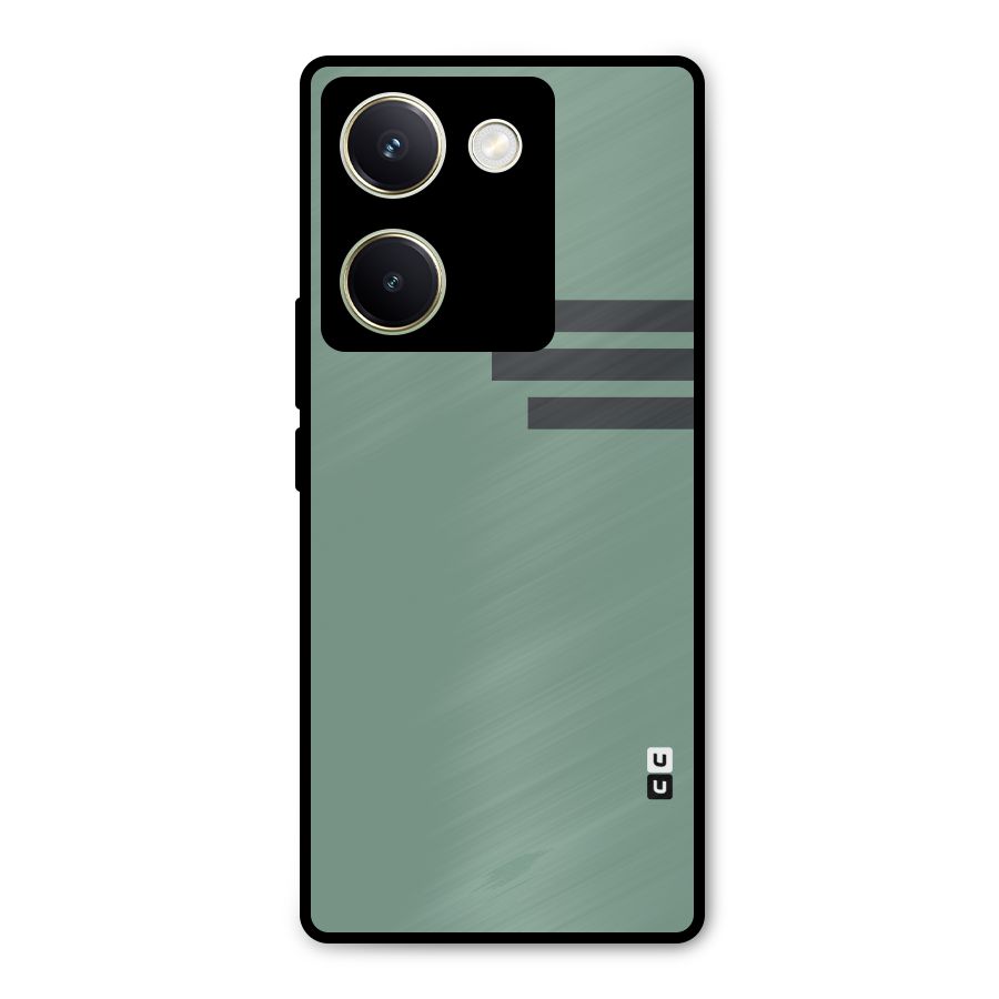 Solid Sports Stripe Metal Back Case for Vivo Y200 Pro