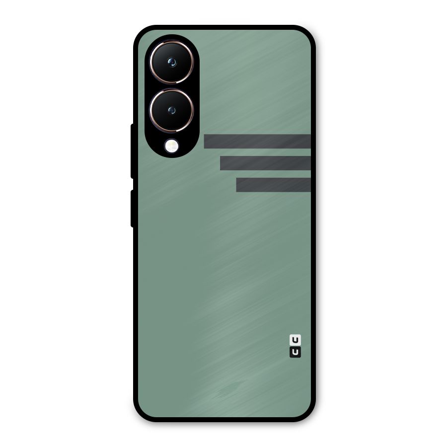 Solid Sports Stripe Metal Back Case for Vivo Y28