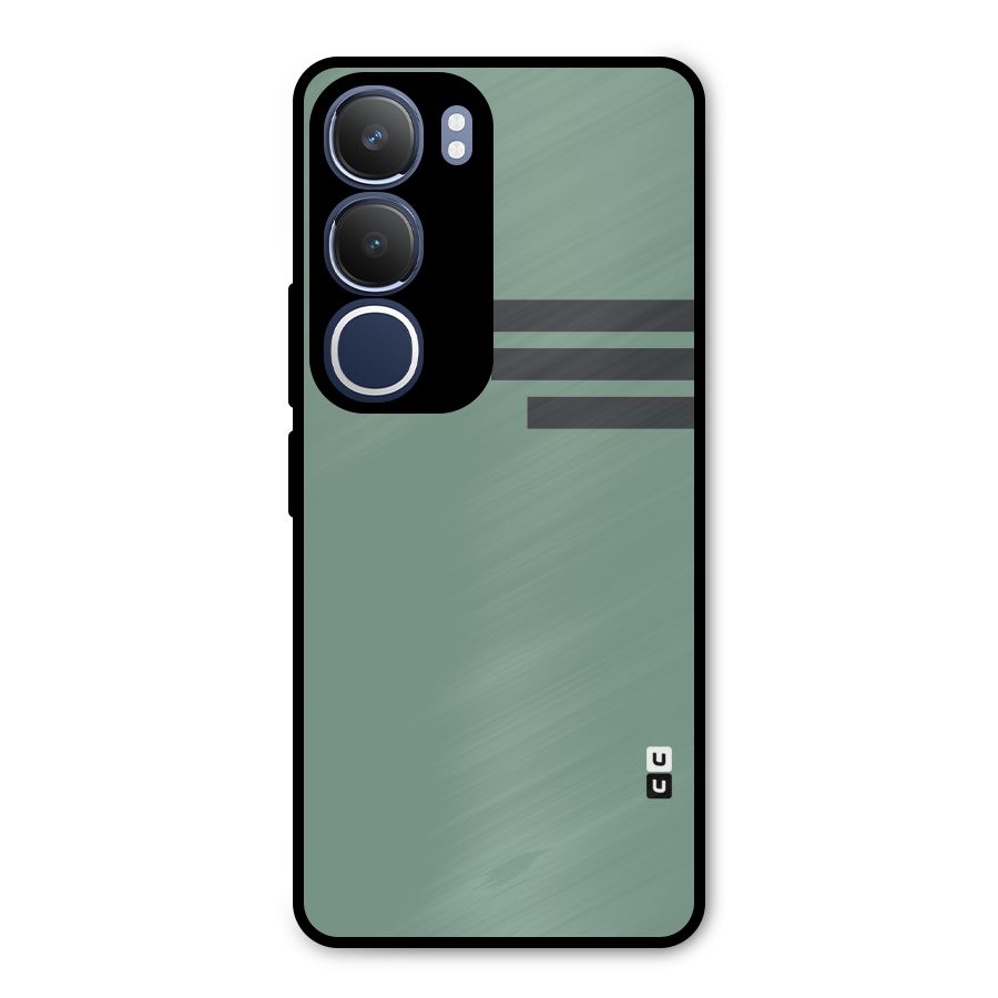 Solid Sports Stripe Metal Back Case for Vivo Y29
