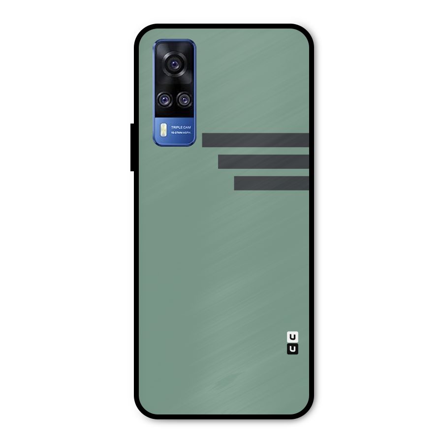 Solid Sports Stripe Metal Back Case for Vivo Y31