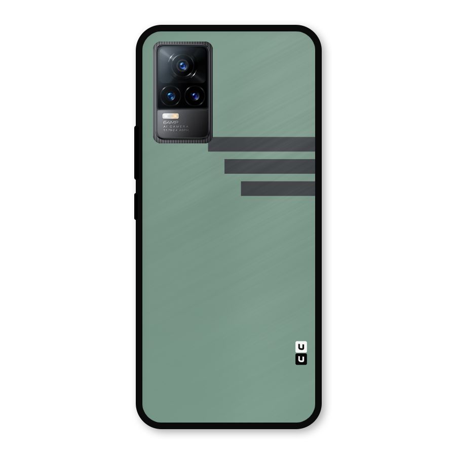 Solid Sports Stripe Metal Back Case for Vivo Y73