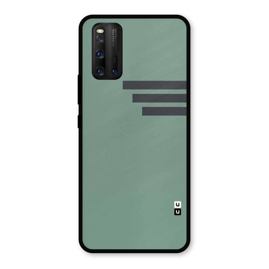 Solid Sports Stripe Metal Back Case for iQOO 3