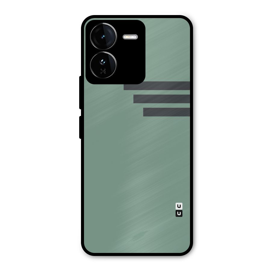 Solid Sports Stripe Metal Back Case for iQOO Z9