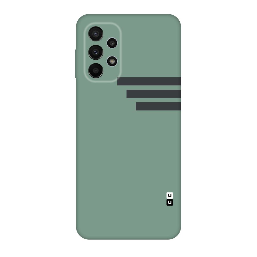 Solid Sports Stripe Original Polycarbonate Back Case for Galaxy A23