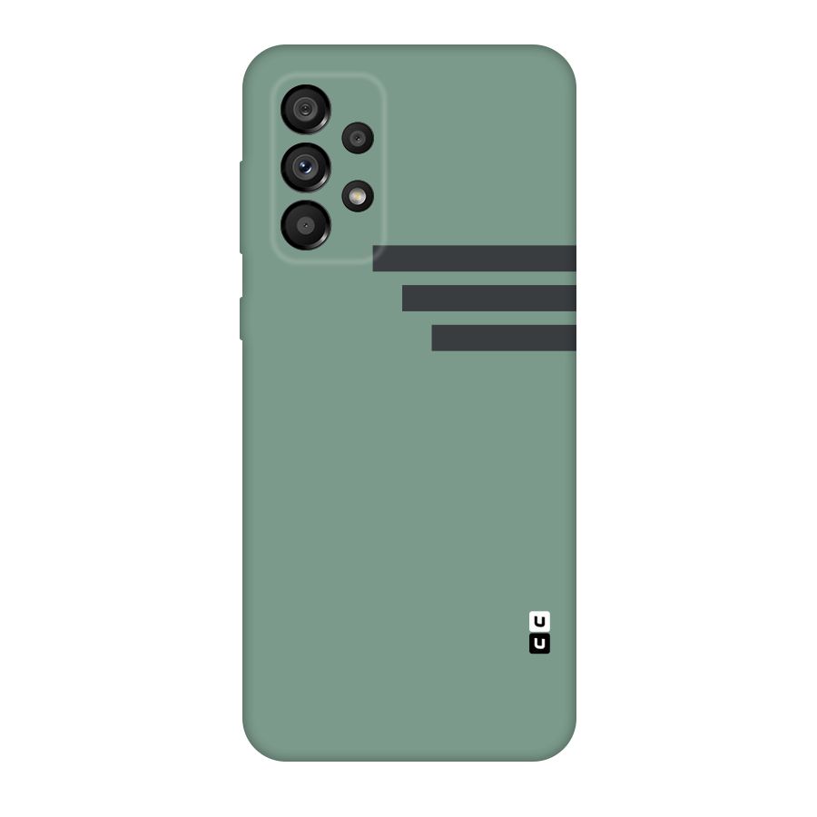 Solid Sports Stripe Original Polycarbonate Back Case for Galaxy A73 5G