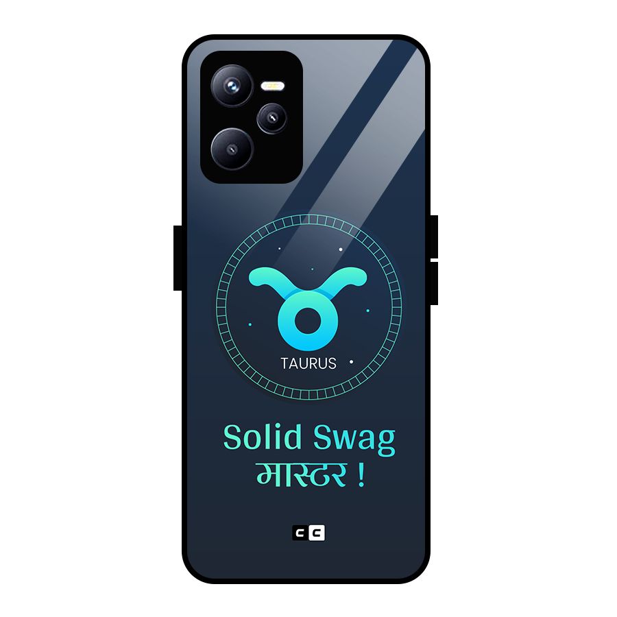 Solid Tauras Glass Back Case for Realme C35