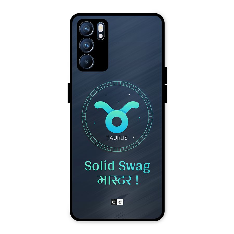 Solid Tauras Metal Back Case for Oppo Reno6 5G