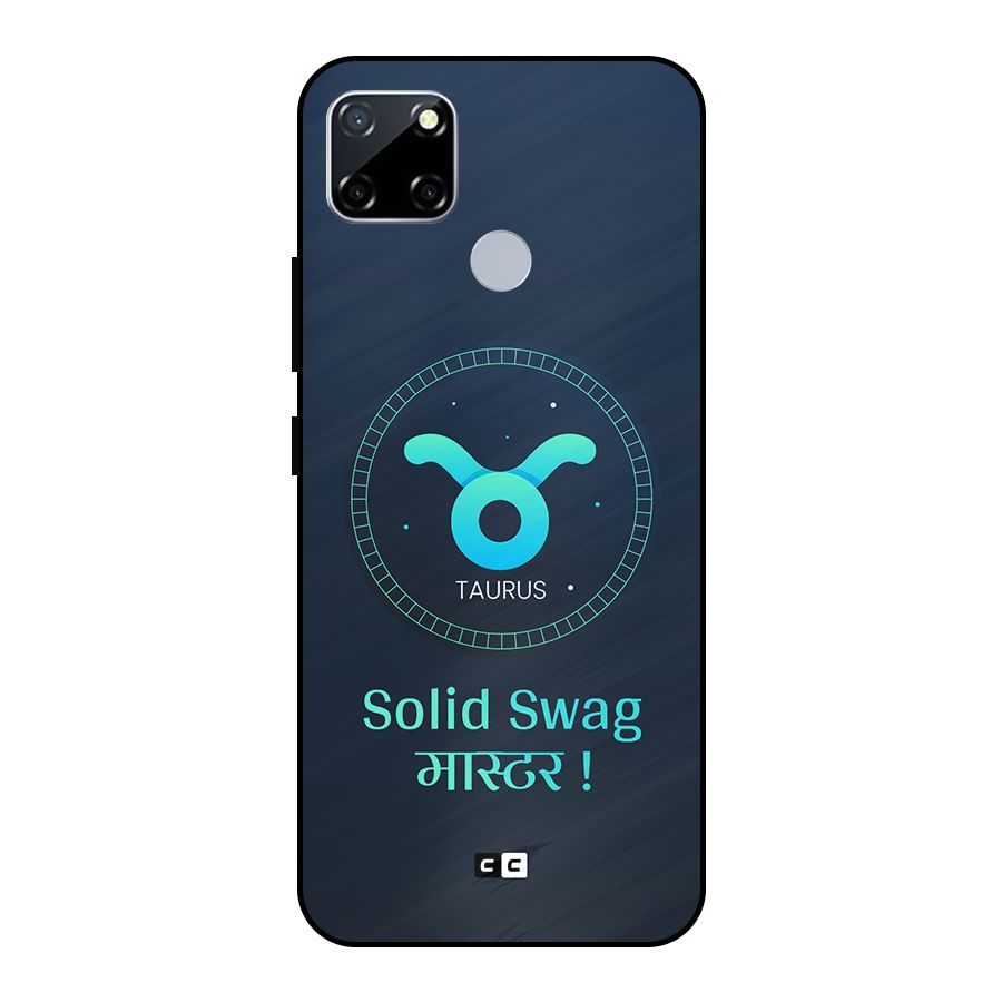 Solid Tauras Metal Back Case for Realme Narzo 30A