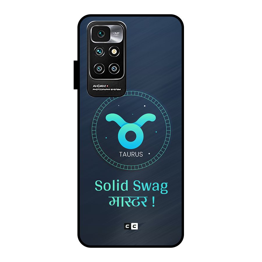 Solid Tauras Metal Back Case for Redmi 10 Prime