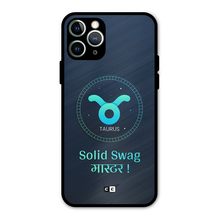 Solid Tauras Metal Back Case for iPhone 11 Pro Max