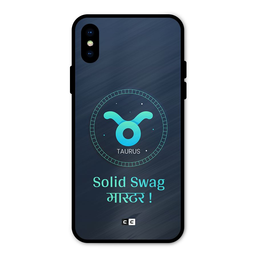 Solid Tauras Metal Back Case for iPhone XS