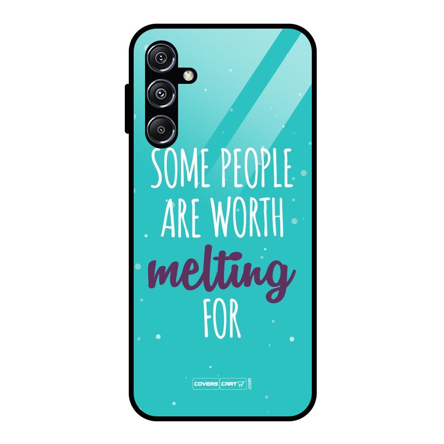 Some People Are Worth Melting For Glass Back Case for Galaxy M34 5G